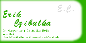 erik czibulka business card